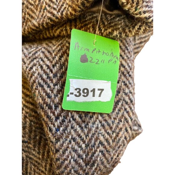 Stanley Blacker Tweed Blazer 44 Men Brown Harris Academy Award Clothes Los Angel - Picture 10 of 11